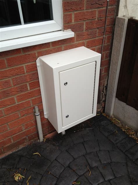 electricity meter boxes outside|external electrical meter box.